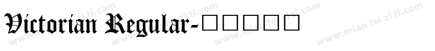 Victorian Regular字体转换